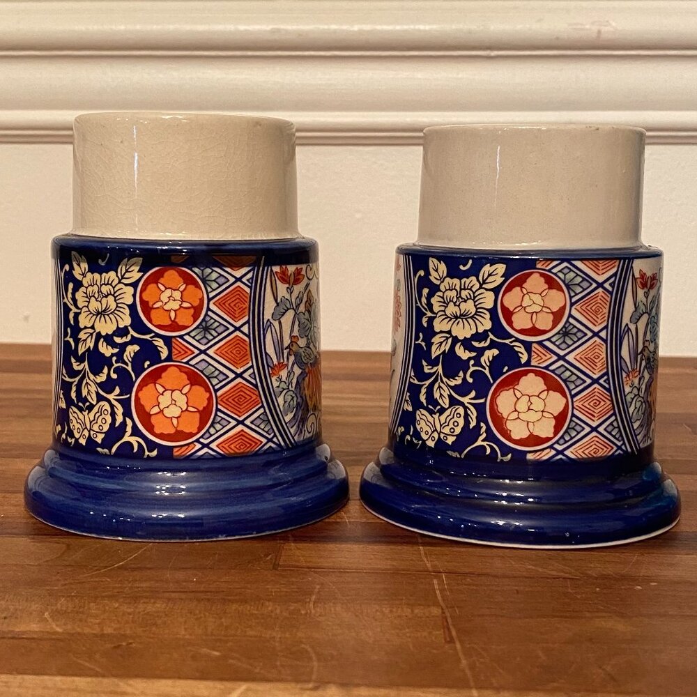 Vintage Porcelain Gailstyn Sutton Towle Candleholders Set of 2